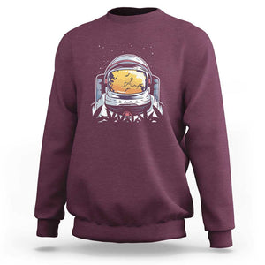 ASTRONAUT ALIEN UFO Sweatshirt Smoking Weed Cannabis Smokers TS01 Maroon Print Your Wear