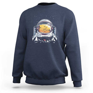 ASTRONAUT ALIEN UFO Sweatshirt Smoking Weed Cannabis Smokers TS01 Navy Print Your Wear