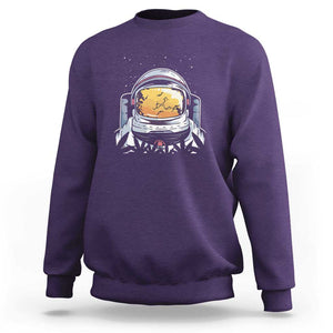 ASTRONAUT ALIEN UFO Sweatshirt Smoking Weed Cannabis Smokers TS01 Purple Print Your Wear