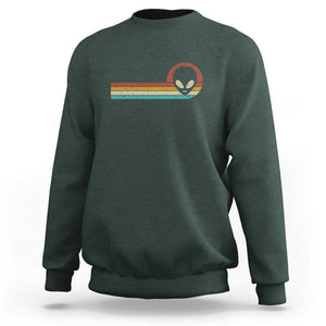 Funny UFO Lover Retro Style Vintage Alien Space Sweatshirt TS01 Dark Forest Green Print Your Wear