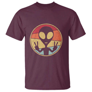 UFO Lover Funny Retro 80's Style Vintage Alien Space Gift T Shirt TS01 Maroon Print Your Wear