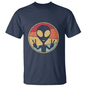 UFO Lover Funny Retro 80's Style Vintage Alien Space Gift T Shirt TS01 Navy Print Your Wear