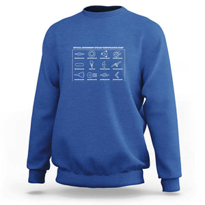 Official Government UFO UAP identification Chart Sweatshirt TS01 Royal Blue Print Your Wear