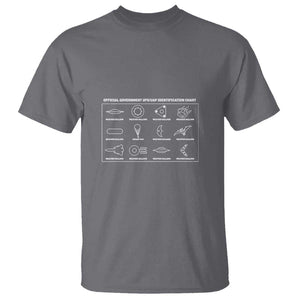 Official Government UFO UAP identification Chart T Shirt TS01 Charcoal Print Your Wear