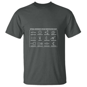 Official Government UFO UAP identification Chart T Shirt TS01 Dark Heather Print Your Wear