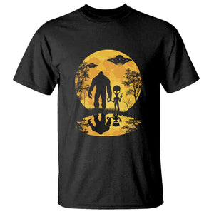 Alien Bigfoot Moon Sasquatch UFO Extraterrestrial T Shirt TS01 Black Print Your Wear