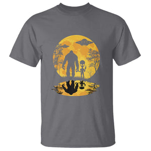 Alien Bigfoot Moon Sasquatch UFO Extraterrestrial T Shirt TS01 Charcoal Print Your Wear