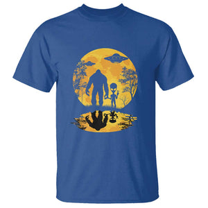 Alien Bigfoot Moon Sasquatch UFO Extraterrestrial T Shirt TS01 Royal Blue Print Your Wear