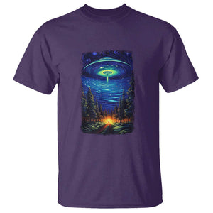 UFO Aliens Flying Saucer - Van Gogh Style - Starry Night T Shirt TS01 Purple Print Your Wear