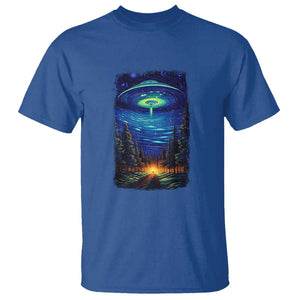 UFO Aliens Flying Saucer - Van Gogh Style - Starry Night T Shirt TS01 Royal Blue Print Your Wear