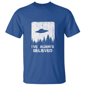 Alien Gifts Men Women Kids UFO Abduction Ive Always Believed T Shirt TS01 Royal Blue Print Your Wear