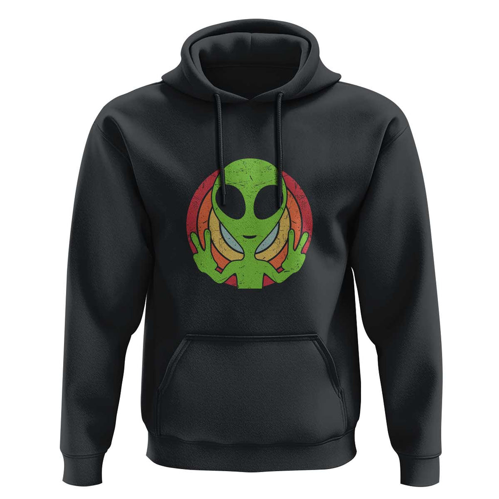 Funny Retro 80's Style Vintage UFO Lover Alien Space Hoodie TS01 Black Print Your Wear