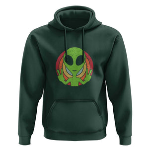 Funny Retro 80's Style Vintage UFO Lover Alien Space Hoodie TS01 Dark Forest Green Print Your Wear