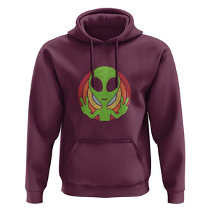 Funny Retro 80's Style Vintage UFO Lover Alien Space Hoodie TS01 Maroon Print Your Wear