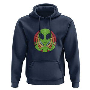 Funny Retro 80's Style Vintage UFO Lover Alien Space Hoodie TS01 Navy Print Your Wear