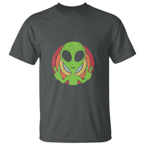 Funny Retro 80's Style Vintage UFO Lover Alien Space T Shirt TS01 Dark Heather Print Your Wear