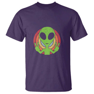 Funny Retro 80's Style Vintage UFO Lover Alien Space T Shirt TS01 Purple Print Your Wear