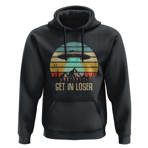 Get In Loser Alien Abduction Conspiracy Hoodie TS01 Black Print Your Wear