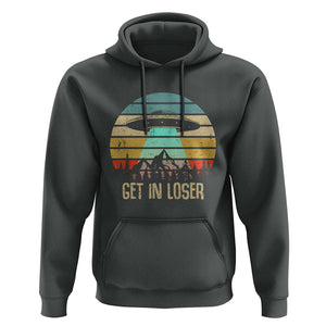 Get In Loser Alien Abduction Conspiracy Hoodie TS01 Dark Heather Print Your Wear