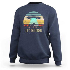 Get In Loser Alien Abduction Conspiracy Sweatshirt TS01 Navy Print Your Wear