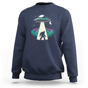 UFO Bigfoot Alien Abduction Sweatshirt TS01 Navy Print Your Wear