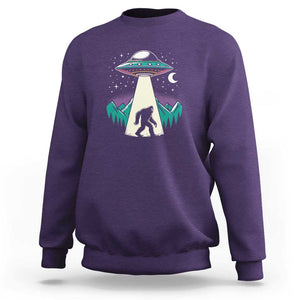 UFO Bigfoot Alien Abduction Sweatshirt TS01 Purple Print Your Wear