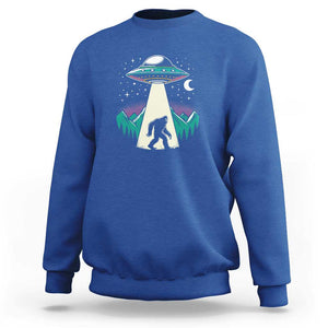 UFO Bigfoot Alien Abduction Sweatshirt TS01 Royal Blue Print Your Wear