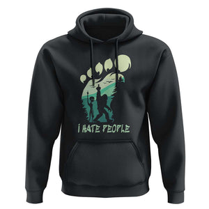 I Hate People Funny Alien Bigfoot Mountains Trip 2024 Hoodie TS01 Black Print Your Wear