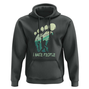 I Hate People Funny Alien Bigfoot Mountains Trip 2024 Hoodie TS01 Dark Heather Print Your Wear