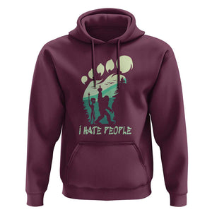 I Hate People Funny Alien Bigfoot Mountains Trip 2024 Hoodie TS01 Maroon Print Your Wear