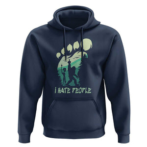 I Hate People Funny Alien Bigfoot Mountains Trip 2024 Hoodie TS01 Navy Print Your Wear