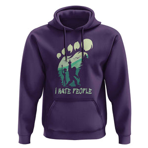 I Hate People Funny Alien Bigfoot Mountains Trip 2024 Hoodie TS01 Purple Print Your Wear