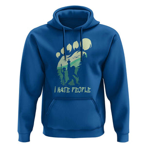 I Hate People Funny Alien Bigfoot Mountains Trip 2024 Hoodie TS01 Royal Blue Print Your Wear