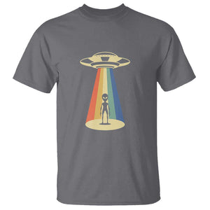 UFO Abduction - Alien Abduction Vintage Aliens Lover T Shirt TS01 Charcoal Print Your Wear