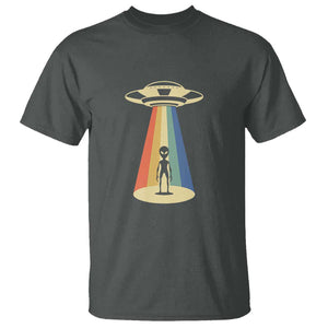 UFO Abduction - Alien Abduction Vintage Aliens Lover T Shirt TS01 Dark Heather Print Your Wear