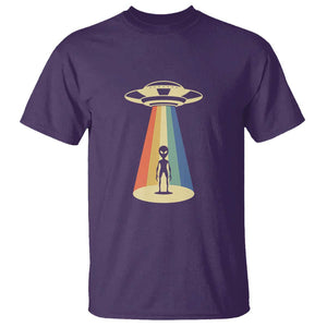 UFO Abduction - Alien Abduction Vintage Aliens Lover T Shirt TS01 Purple Print Your Wear