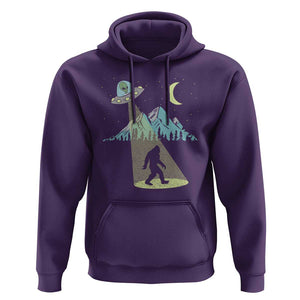 Bigfoot UFO Abduction Moon & Mountain Alien Vintage Graphic Hoodie TS01 Purple Print Your Wear