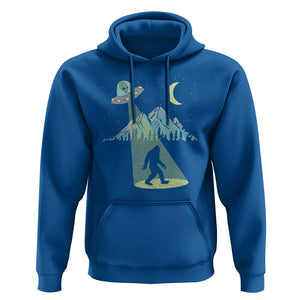 Bigfoot UFO Abduction Moon & Mountain Alien Vintage Graphic Hoodie TS01 Royal Blue Print Your Wear