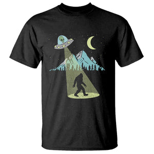 Bigfoot UFO Abduction Moon & Mountain Alien Vintage Graphic T Shirt TS01 Black Print Your Wear