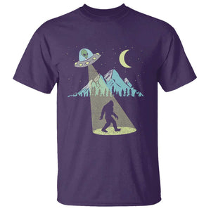 Bigfoot UFO Abduction Moon & Mountain Alien Vintage Graphic T Shirt TS01 Purple Print Your Wear