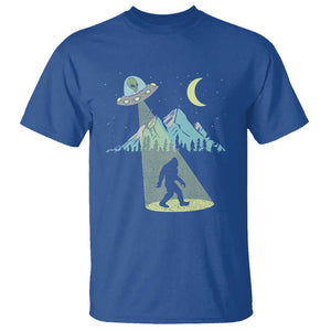 Bigfoot UFO Abduction Moon & Mountain Alien Vintage Graphic T Shirt TS01 Royal Blue Print Your Wear