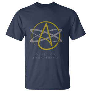 Atheist Logo Atheism T Shirt Science Question Everything TS01 Navy Print Your Wear