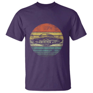 UFO Gifts Retro Sunset Funny Alien UFO Hunter Silhouette T Shirt TS01 Purple Print Your Wear