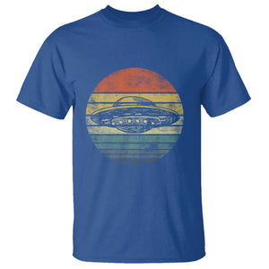 UFO Gifts Retro Sunset Funny Alien UFO Hunter Silhouette T Shirt TS01 Royal Blue Print Your Wear