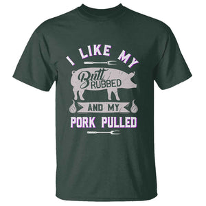 Funny BBQ Grilling Quote Pig Pulled Pork T Shirt TS01 Dark Forest Green Print Your Wear