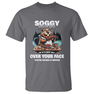 Soggy Beaver BBQ If It's Not All Over Your Face Beaver T Shirt TS01 Charcoal Print Your Wear