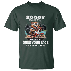 Soggy Beaver BBQ If It's Not All Over Your Face Beaver T Shirt TS01 Dark Forest Green Print Your Wear