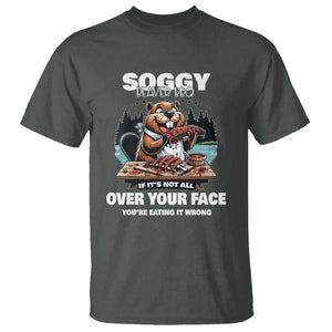 Soggy Beaver BBQ If It's Not All Over Your Face Beaver T Shirt TS01 Dark Heather Print Your Wear