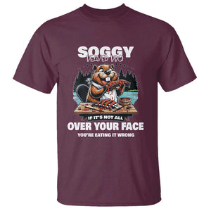 Soggy Beaver BBQ If It's Not All Over Your Face Beaver T Shirt TS01 Maroon Print Your Wear