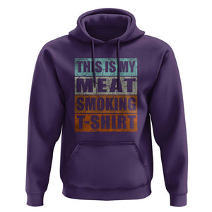 BBQ Smoker Themed Retro - Vintage My Meat Smoking Hoodie TS01 Purple Print Your Wear